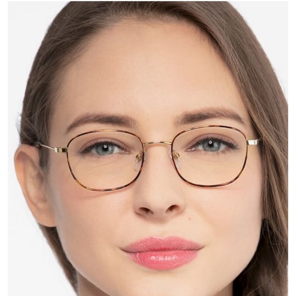 Gold oval frames with leopard colored ear grips! - Picture 6 of 7